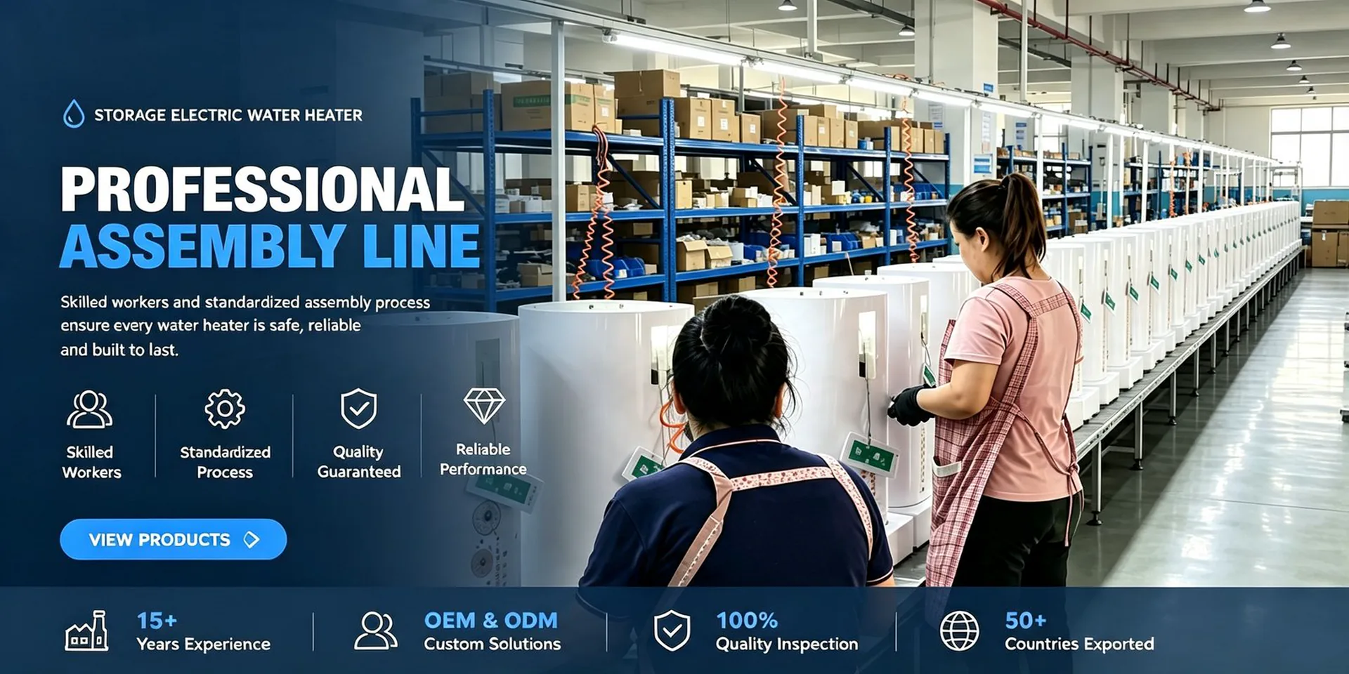 Wulin Feng professional water heater assembly line
